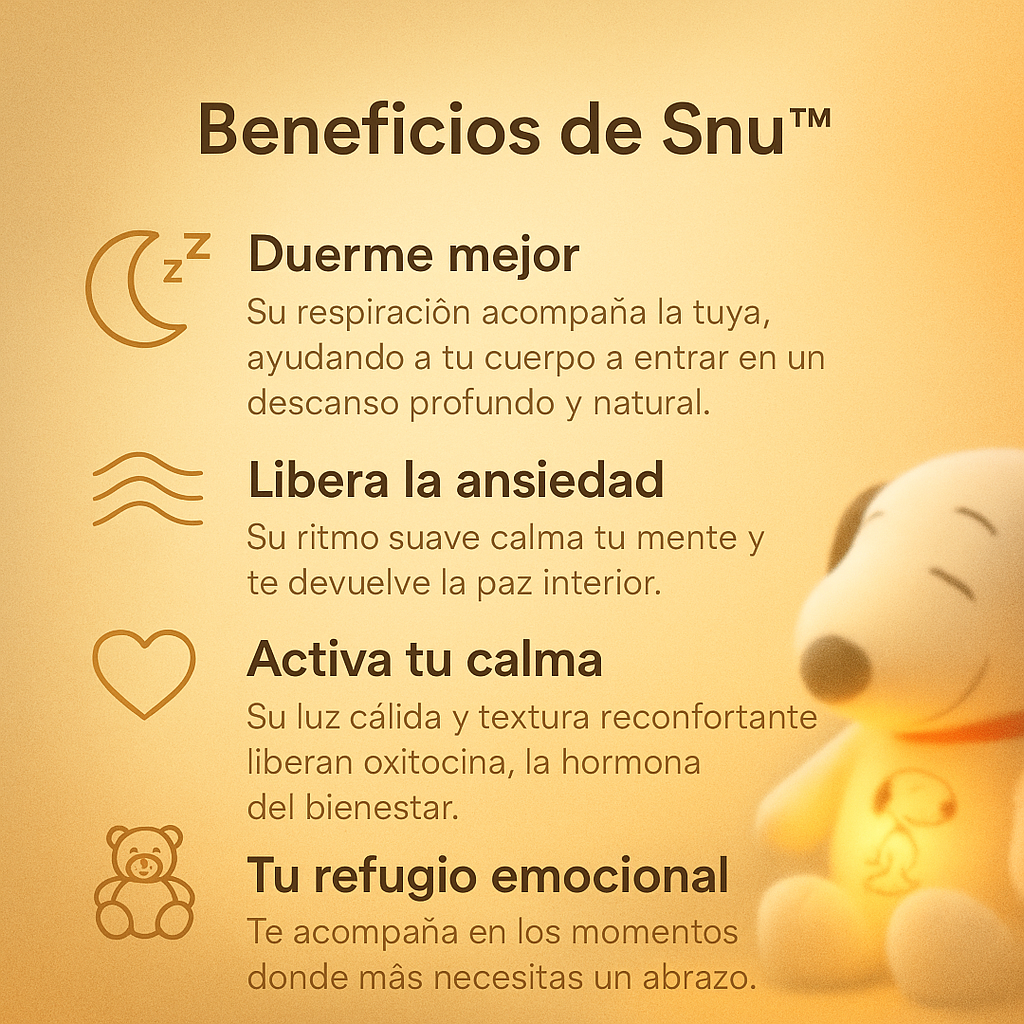 Snu™ — respira, abraza, descansa.